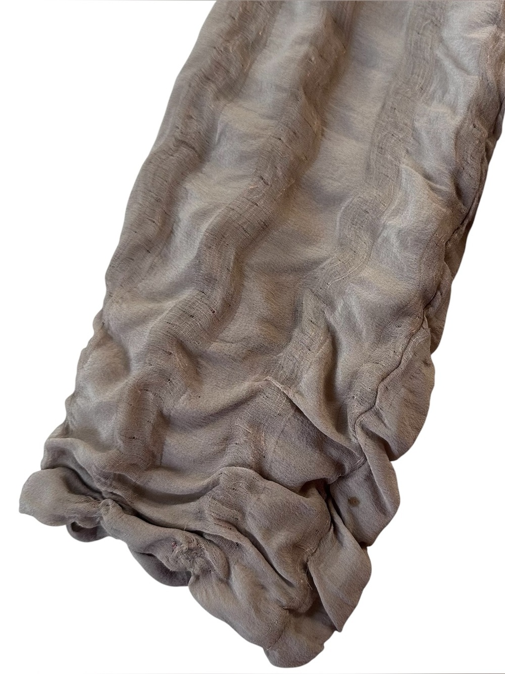 Vintage Chanel 1999A Silk Metallic Gauze Sailor Collar Blouse Taupe CC Button 44 - Picture 10 of 17